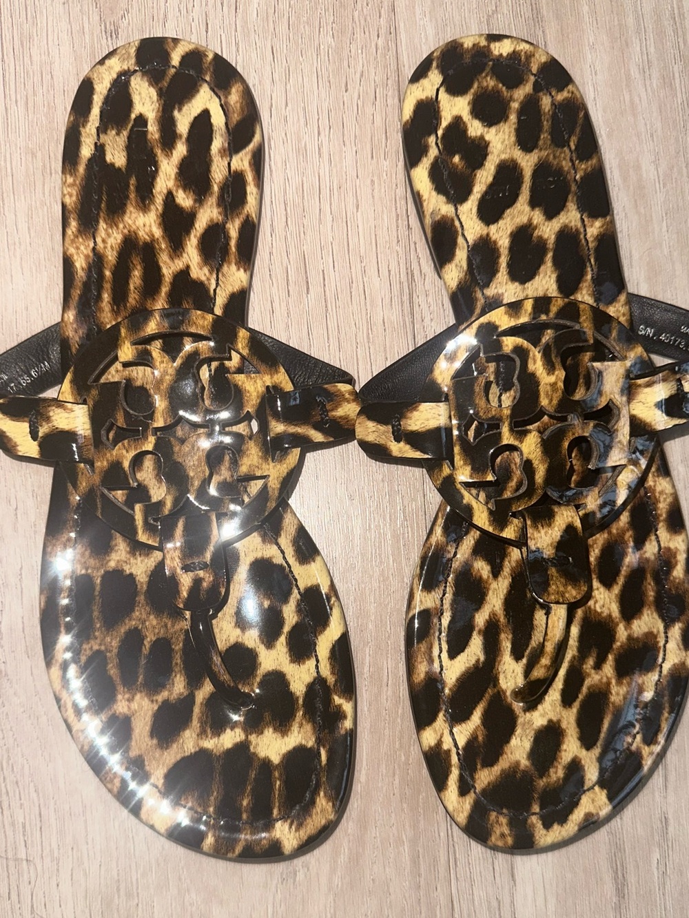 Tory Burch Leopard Print Jelly Sandals - Brown/Black